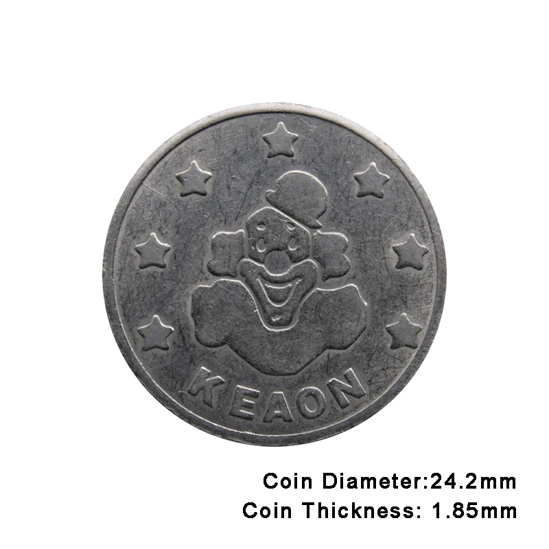 

100pcs Arcade Game Coin Token Clown Stainless Steel Coins Tokens for Arcade MAME JAMMA Amusement Cabinet Vending Machines