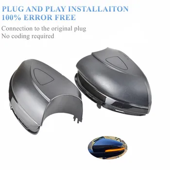 

2PCS LED Dynamic Blinker Turn Signal Light Side Mirror Indicator For Volkswagen Golf MK6 GTI 6 R line VI R20 Touran GTD