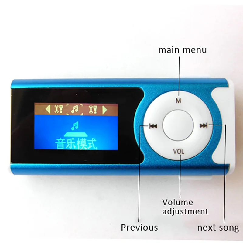 MP3 плеер портативный Walkman экран USB мини клип Электронный Спортивный Поддержка TF