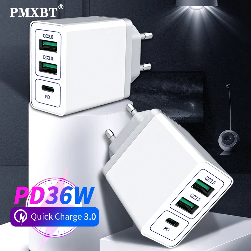 PD Plus Мульти USB зарядное устройство QC3.0 Быстрая зарядка для iPhone 11 Macbook Pro Huawei кабель