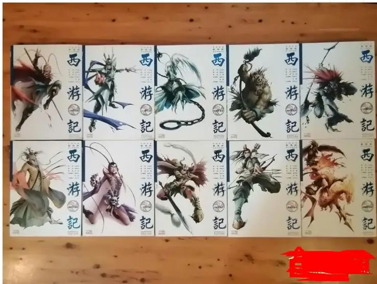 10 книг/набор китайских комиксов Путешествие на Запад с красочными картинками |