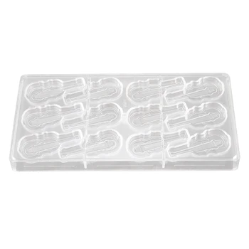 

12-Cavity Violin Shape Chocolate Mold Diy Ice Tray Forming Tool Cookie Mold Baking