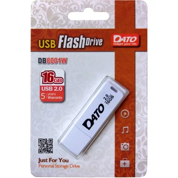 

USB flash drive Dato db8001 16 GB, USB2.0, White, (db8001w-16g)