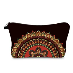 Mandala Lotus Cosmetic Bag Mandala Makeup Bags Lotus Print Purses Flower Makeup Bag Organizer Minimalist Bags Cute
