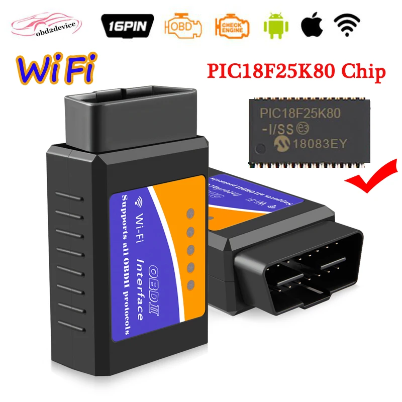 Мини elm327 V1.5 bluetooth считыватель двигателя WiFi ELM 327 OBD2 автомобильный сканер кода