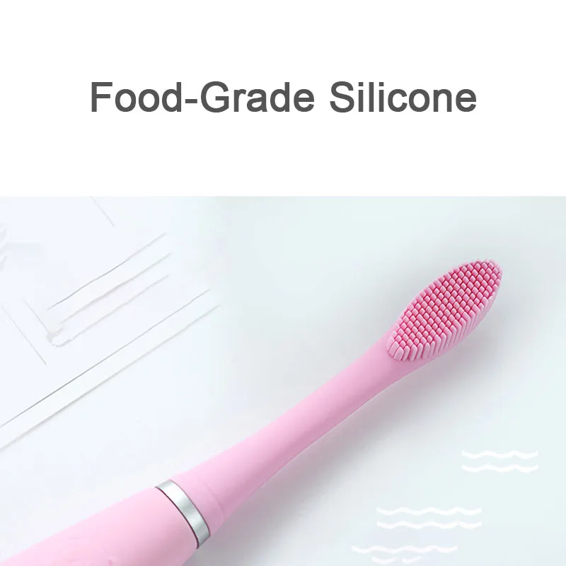 Silicone Automatic Electric Toothbrush USB Rechargeable for Child Ultrasonic Travel Toothbrush IPX7 Waterproof Tooth Brush Silicone Automatic Electric Toothbrush USB Rechargeable for Child Ultrasonic Travel Toothbrush IPX7 Waterproof Tooth Brush