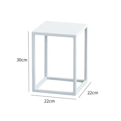 White Small Металлическая Напольная полка, подставка для цветов, золотая металлическая полка для помещений, белая металлическая подставка для цветов, для улицы, дома, балкона, сада - Цвет: White Small