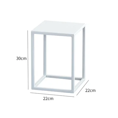 Металлическая Напольная полка, подставка для цветов, золотая металлическая полка для помещений, белая металлическая подставка для цветов, для улицы, дома, балкона, сада - Цвет: White Small