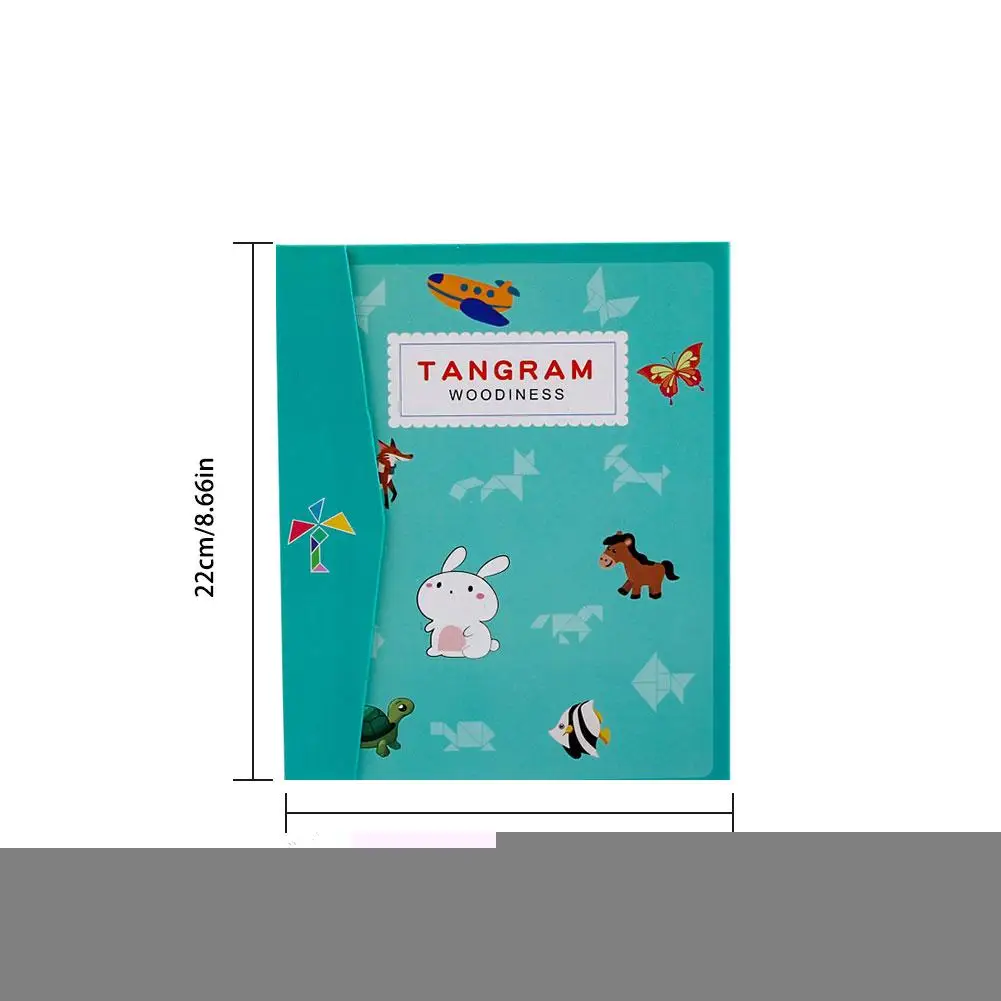 Tangram Игра Головоломка путешествия игры головоломки Красочные книги форма раннего обучения обучающая игрушка для малышей Детская игрушка-Паззл