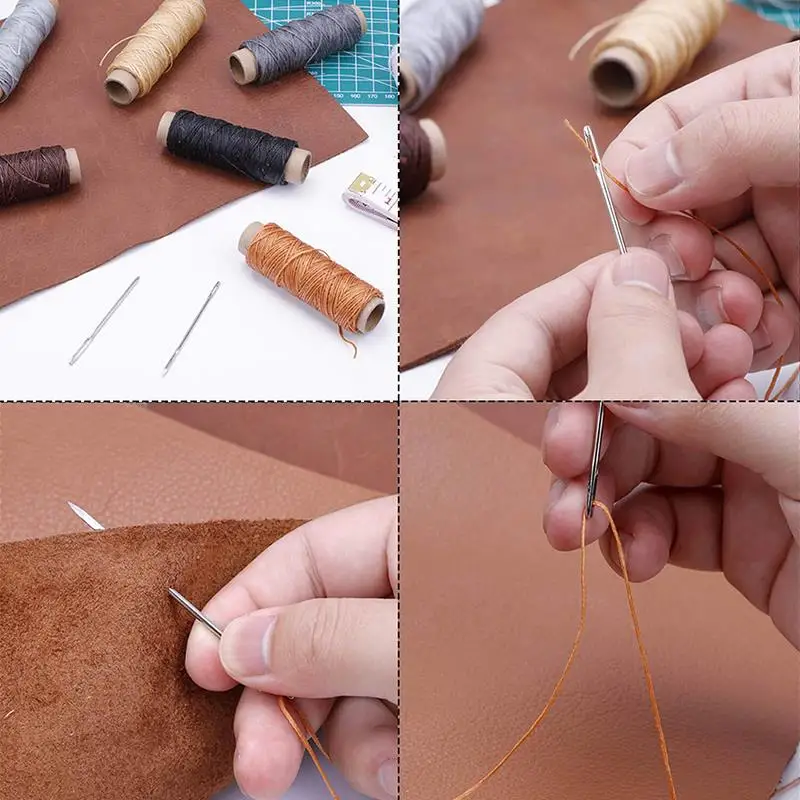 12colors/set 50m 150D leather sewing wax thread flat wax sewing thread  Craft DIY