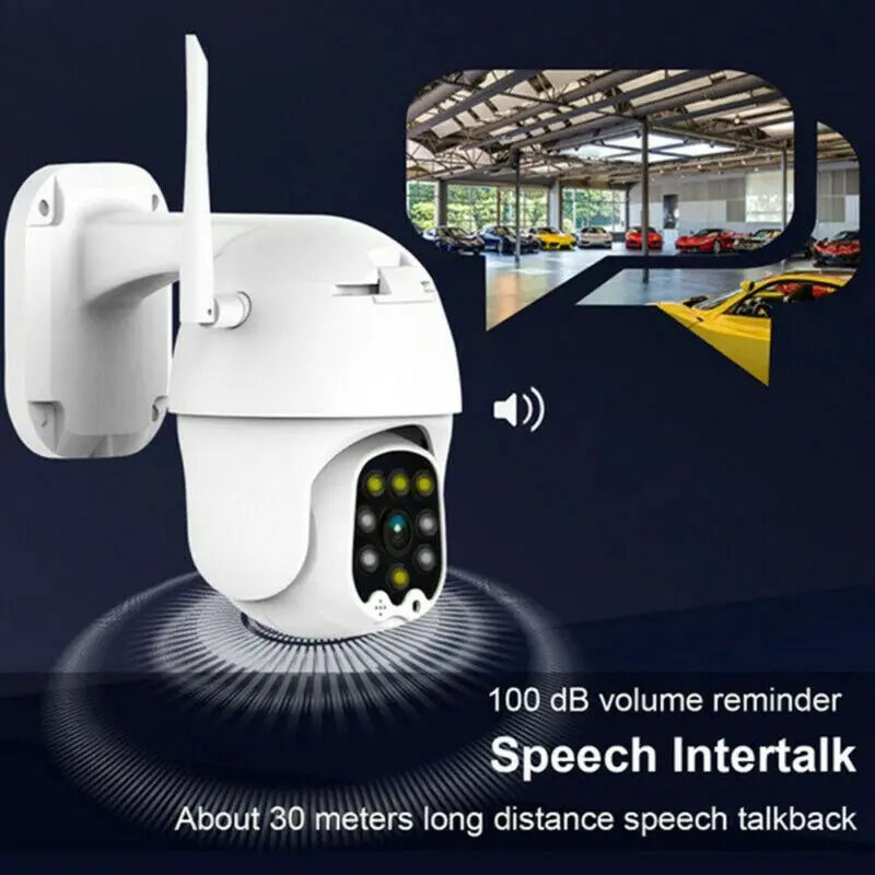 8LED WI-FI 2MP IP Камера Беспроводной наружного видеонаблюдения HD проектор для домашнего PTZ IR камера Ночное видение Беспроводной WI-FI Камера