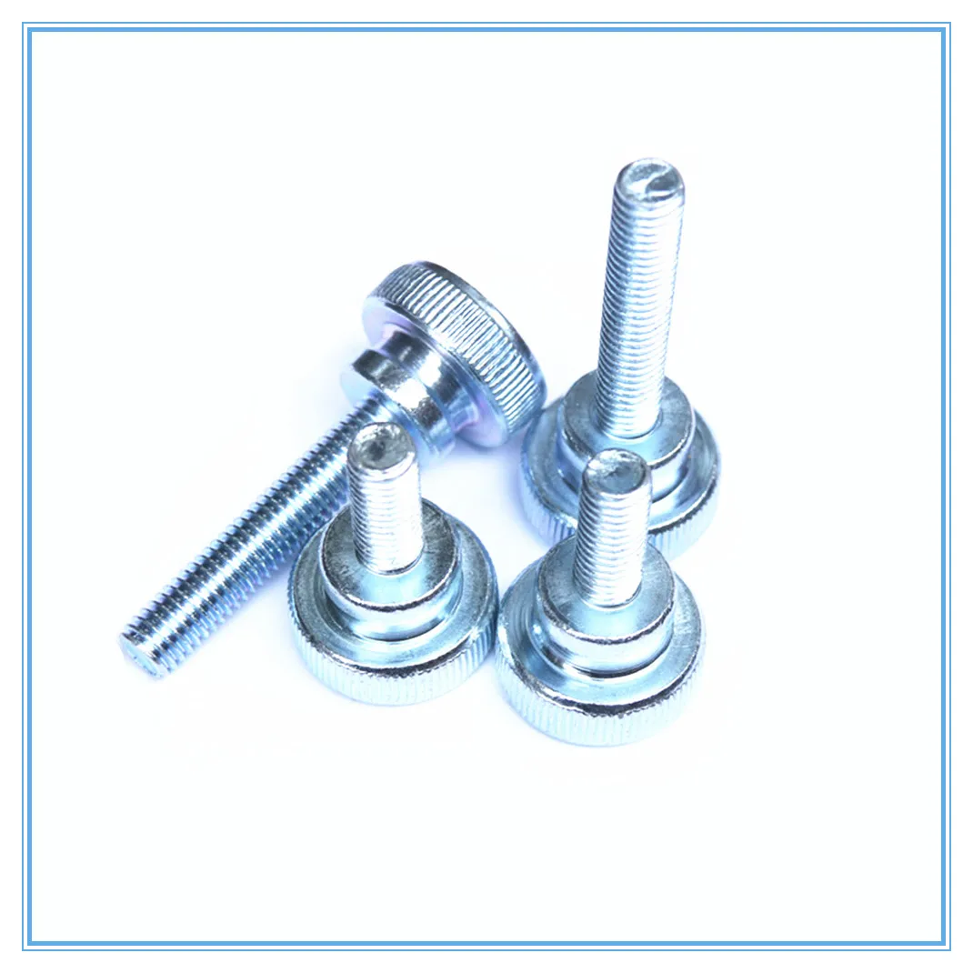 10pcs M4x6/8/10/1230mm Carbon Steel Thumb Screw With Collar Round Head