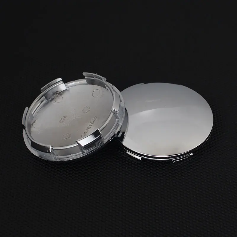 4pcs/lot 65MM/60MM ABS Wheel Tire Rims Centre HubCaps Blank Cambered Surface Wheel Cover Cap Empty Badge Emblem Car Accessories - Цвет: Chrome