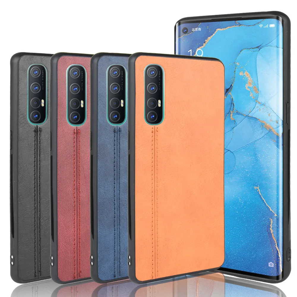 Oppo Reno3 Pro 5G Case Reno Pro Suture Calfskin Soft Edge PU