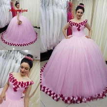 Розовые Бальные платья, бальное платье, Тюлевое платье для выпускного вечера, дебютантное милое 16 платье, vestidos de 15 anos