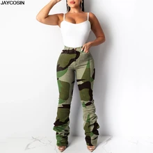 JAYCOSIN Джинсы женские зимние с высокой талией камуфляжные принтованные джинсы с эластичным поясом и карманами Джинсы горячая распродажа Женские джинсы деним