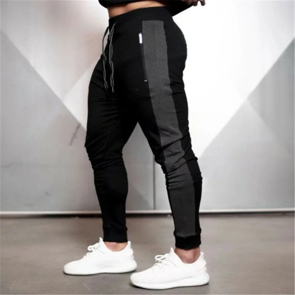 Black (Pants) Новые Беговые Спортивные штаны мужские джоггеры спортивные штаны для спортзала тренировочная Спортивная одежда мужские фитнес тренировки хлопковые брюки - Цвет: Black (Pants)