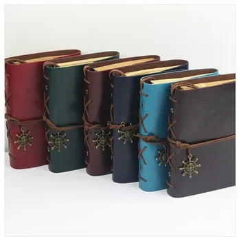 

Retro Pirate Strap Notebook Korean Student Notepad Nautical Loose-leaf Diary Book Creative Journals School Supplies Office