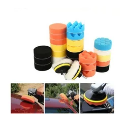 Éponge de polissage auto adhésive 3 pouces, 31 pièces, disque de polissage de voiture, Kit d'outils à main pour polisseuse de voiture 
