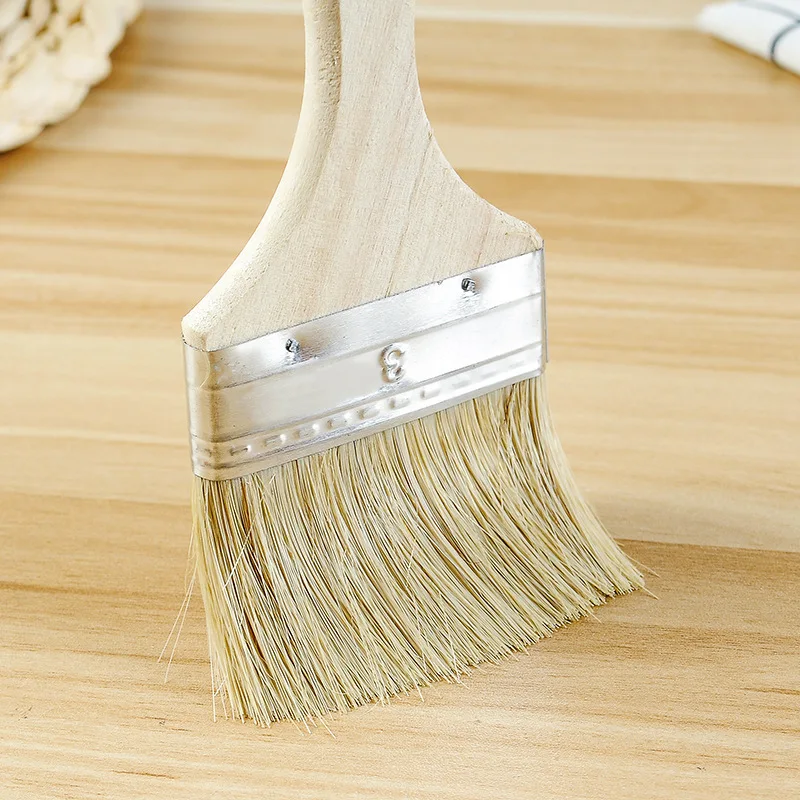 5PC Wall Painting Brush 1/2/4/6 Inch Wooden Handle BBQ Brush for Wall and Furniture Paint Tool Painting Brushes Set Artist Brushes