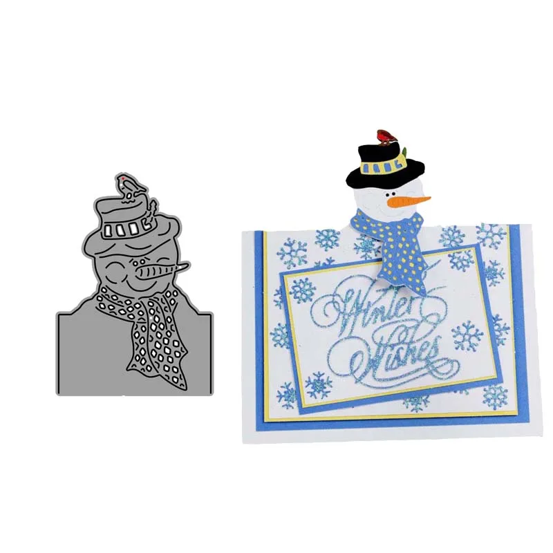 

JC Metal Cutting Dies Scrapbooking Snowman Die Cut Stencil Craft Album Card Make Paper Model Decoration Background 2019 New Die