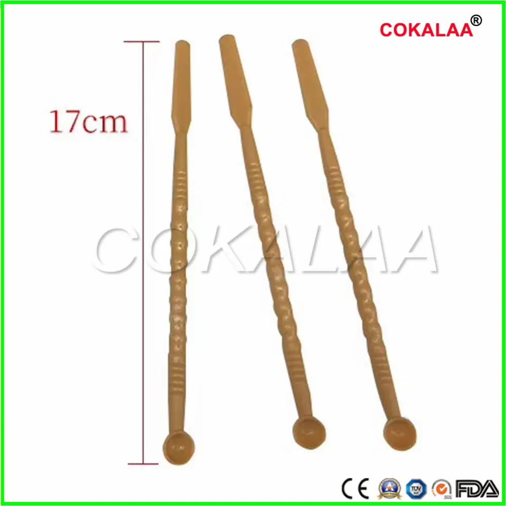 

10 pieces/lot Disposable Spatula Plastic Alginate Spatula Dental Mixing Knife plaster spatula with spoon Dentist Tools