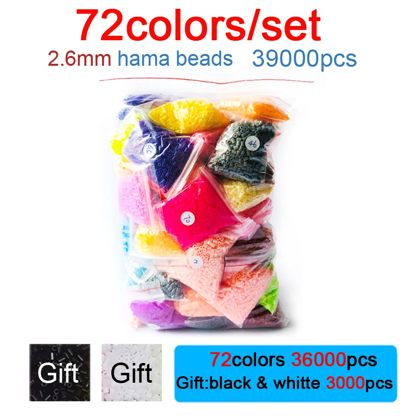 Кукольные бусины hama 2 6 мм 39000 шт./компл. 72 цвета Perler Пазл сделай сам