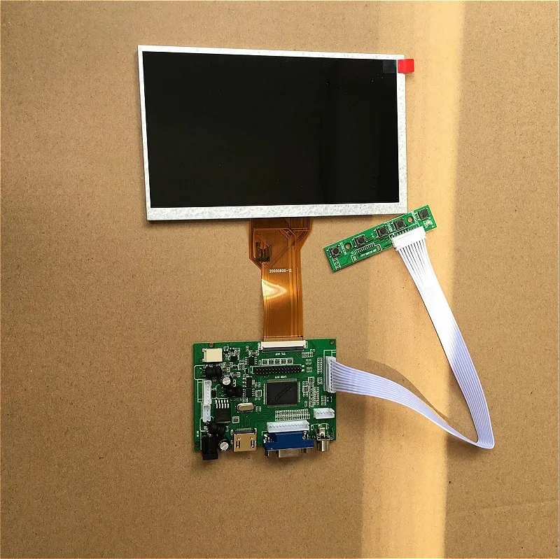 7-дюймовый комплект платы управления ЖК-дисплеем AV HD-MI VGA HD-экран 1024*600 50Pin TTL Raspberry Pi