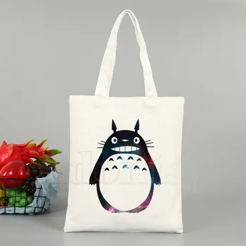 

Spirited Away Japanese Anime Miyazaki Hayao Totoro Tote Bag Unisex Canvas Bag Shopping Bags Printed Casual Shoulder Bag Foldable