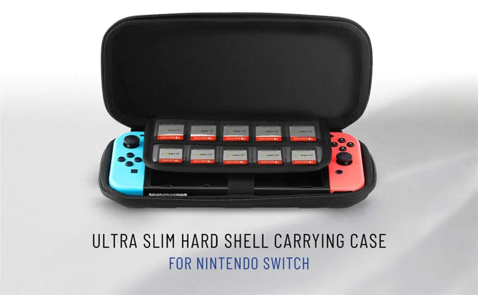 Чехол для консоли nintendo Switch Mumba ультратонкий жесткий чехол для переноски для консоли nintendo Switch с 10 картриджами-черный