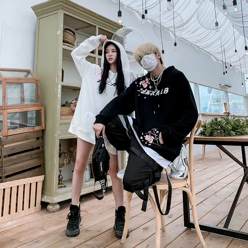 Autumn Winter New Naruto Hip-Hop Hoodie Men High Street Hip-Hop Couple Anime Print Modis Long Sleeve Sweatshirt