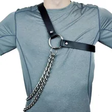 Готические кожаные топы Фетиш для мужчин гей Жгут Регулируемый корпус связывание ремни Ремни Аксессуары в стиле панк для БДСМ бондаж гей