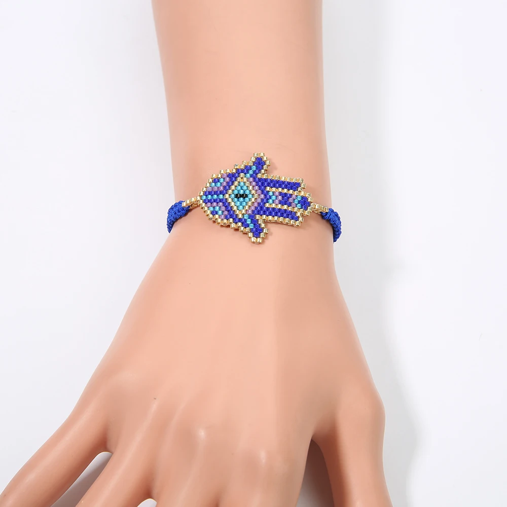 SHINUSBOHO2019 Модный женский браслет со злом Миюки глаз, мужской гламурный счастливый ювелирный синий браслет, мульти-билеклик, erkek