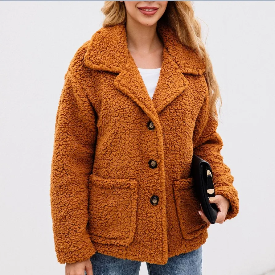 

Autumn 2019 Casual Women Coats Slim Long Sleeve Apricot Jackets Women Clothes Fashion Streetwear Winter High Quality Pocket Coat