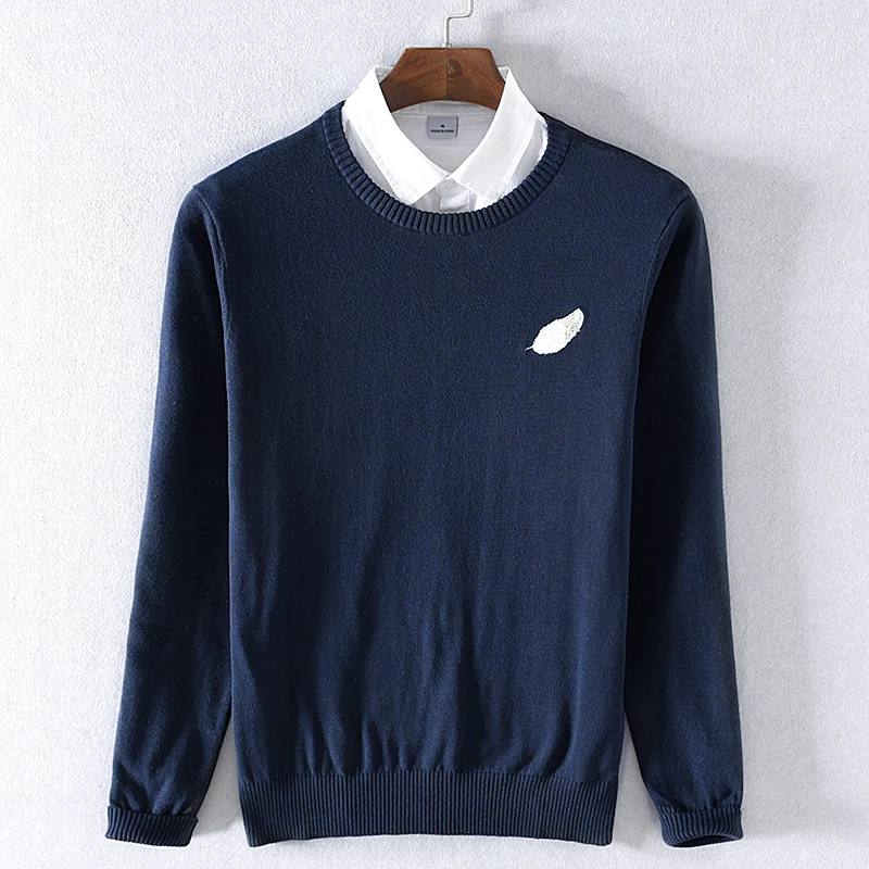 New style Italy brand cotton sweaters men long sleeve autumn and winter sweater for men solid fashion sweaters men chandail trui