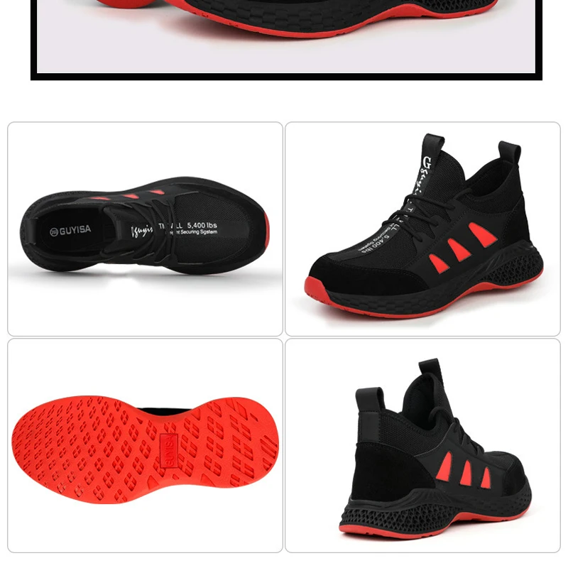 indestructible Anti-piercing Safety Shoes Breathable Wear-resistant Non-slip Work Shoes Comfortable Casual Light Men's Boots