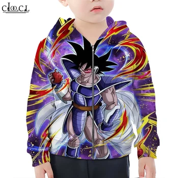 

CLOOCL Newest Japanese Anime Dragon Ball Kids Zipper Hoodie Boy Girl 3D Print Hooded Sweatshirt Tops Fashion Pullovers