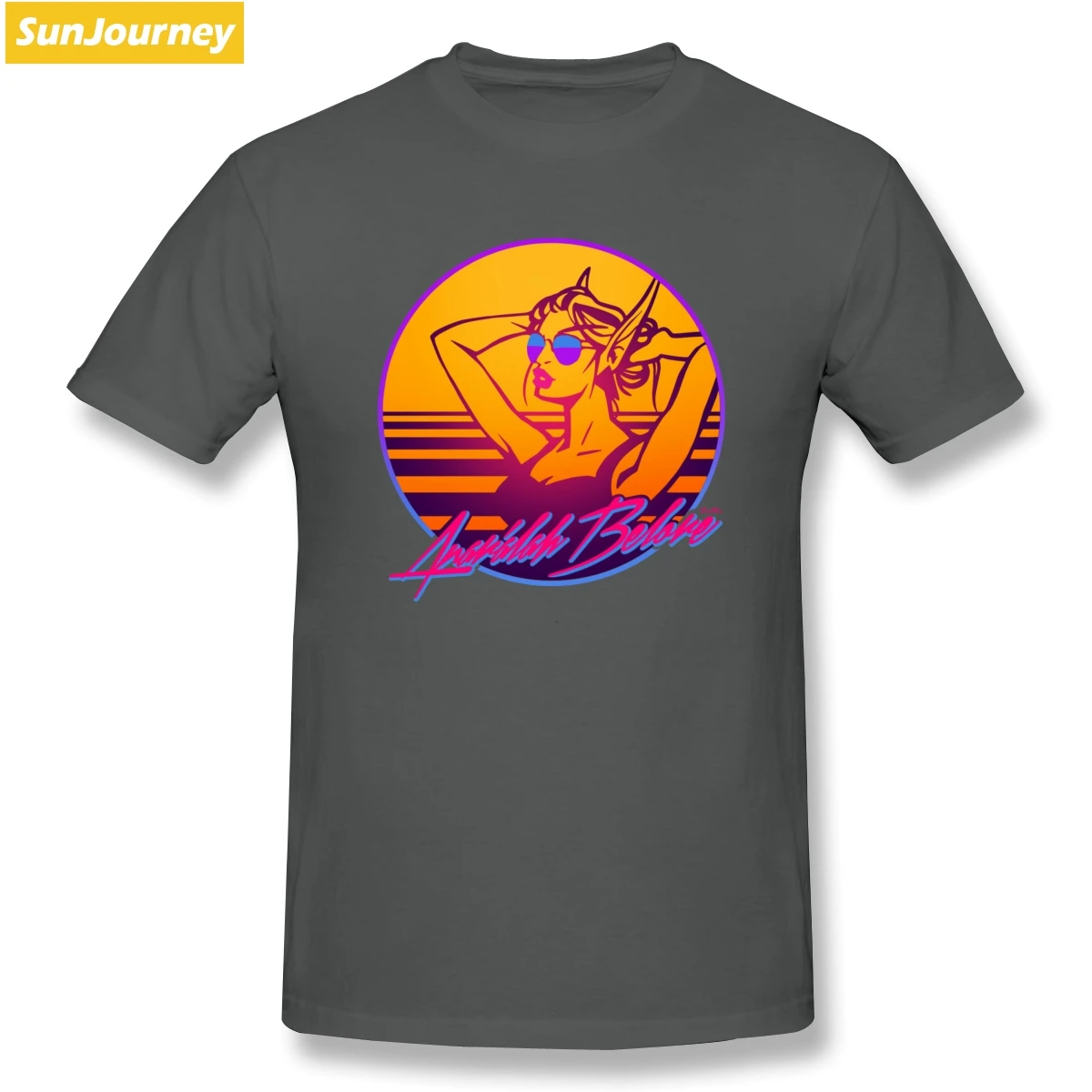 80s новая футболка в стиле ретро с волнистым дизайном Synthwave Vaporwave, футболка для девушек и мужчин, большие размеры, хлопковые футболки с короткими рукавами на заказ для мальчиков - Цвет: Бежевый