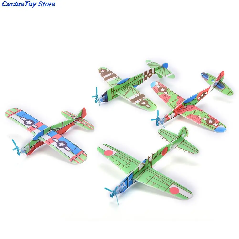 

12Pcs/lot DIY Assembly Flapping Wing Flight Flying Kite Paper Airplane Model Imitate Birds Aircraft Toys For Children