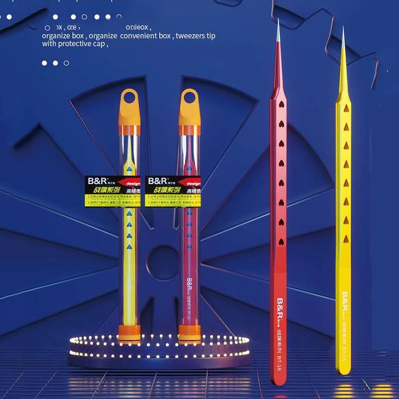 High-Precision Hollow Tweezers precision tweezers phone repair tweezers With Suture Steps Are Suitable For Disassembly And Phone PCB IC Precision Parts Repair Tools