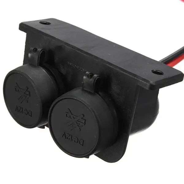 Black Motorcycle Auto  Lighter Power Outlet Socket Waterproof