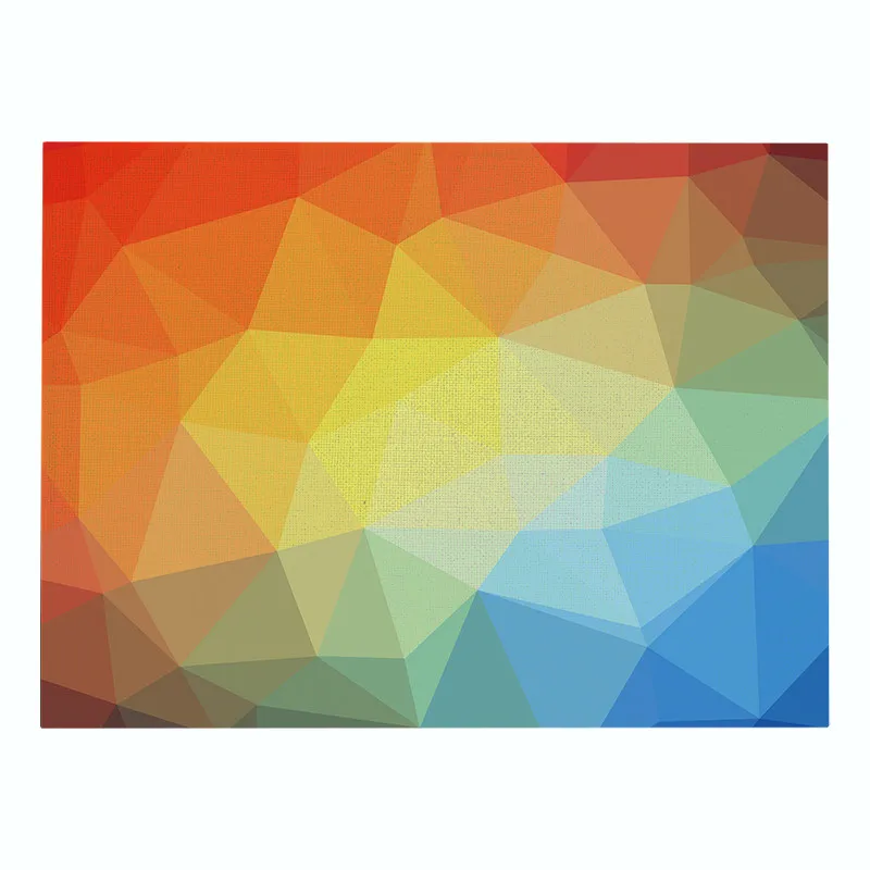 

TTLIFE Colourful Mat Patton Tableware Dinner Table Placemat Tea Party Kitchen Accessories Bowl Cup Pads Home Drink Coasters