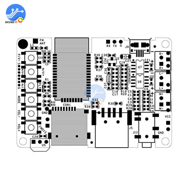BK3266 Bluetooth V5.0 стерео аудио передатчик приемник модуль Плата усилителя AUX DC 3 6 5 в для