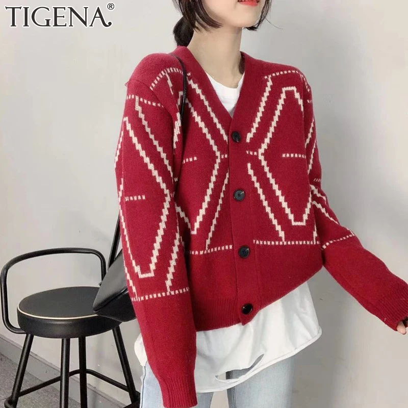 Long Sleeve Sweater Vintage Clothing Button Down Sweater
