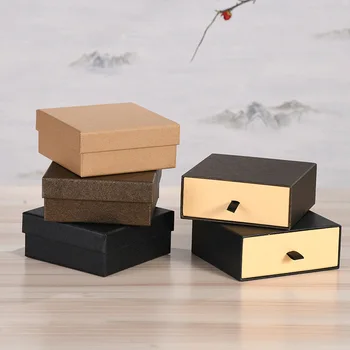 

6pcs Jewelry Paper Gift Boxes Drawer Soap Paper Packaging Box Weeding Foavr Gift Candy Box Jewelry Set Storage Box Display Cases