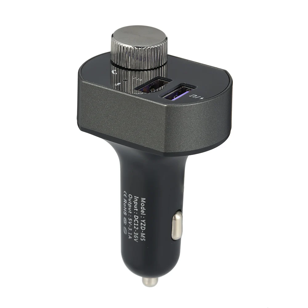 Автомобильный bluetooth-приемник, mp3-плеер, fm-передатчик, двойной usb-порт, поддержка tf-карты, u-диск, воспроизведение музыки, громкой связи с микрофоном