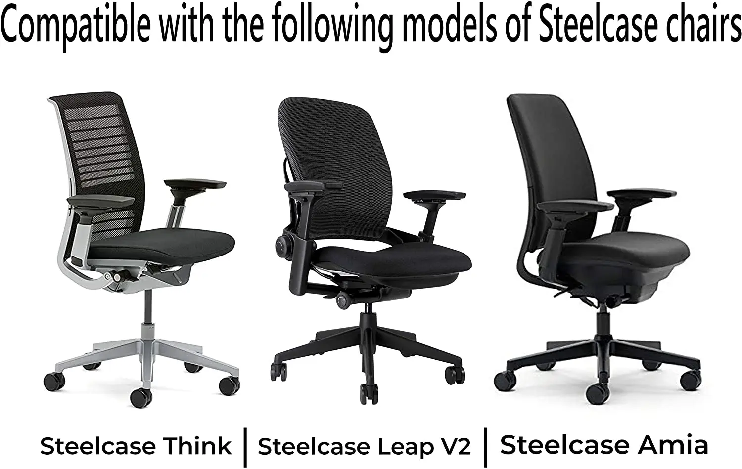 Steelcase AMIA office chair replacement complete arm set 