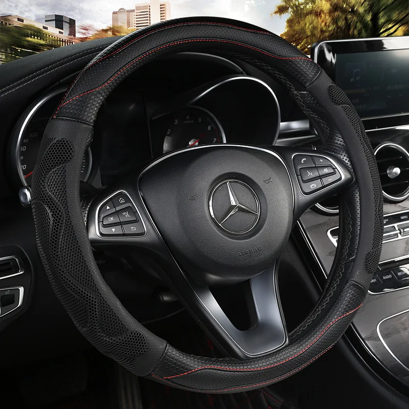 

Kia K3 K2 Sportage K5 Freddy kxcross Cerato K4 KX5 KX3 Leather Steering Wheel Cover Fashion