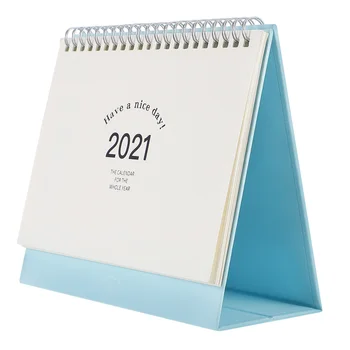 

1 Pc Standing Calendar 2021 Calendar Paper Calendar Desktop Calendar Flip Calendar for Desktop School Office Home