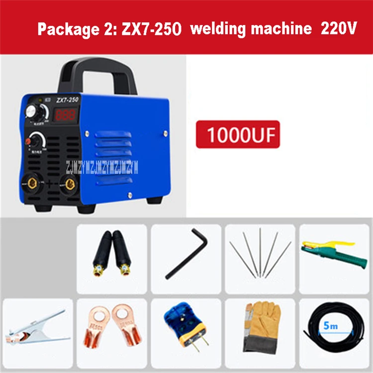 ZX7-250 220V Single-phase Mini High-end Electric Welding Machine 1000uF Industrial Inverter DC Arc Welding Machine 3KW 20-250A